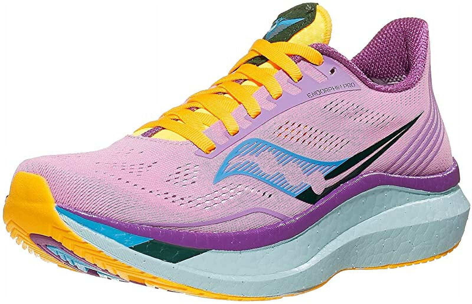 Saucony Women's Endorphin Pro Running Shoe, Future/Pink, B(M