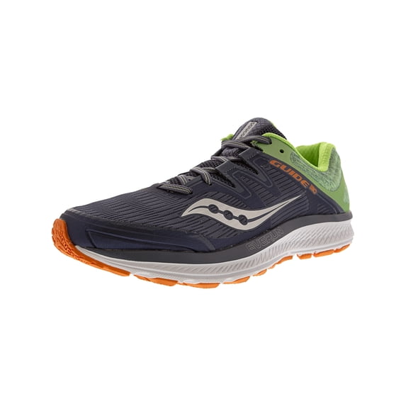 Saucony Women's Guide Iso Grey / Mint Orange Ankle-High Mesh Running Shoe - 8.5M