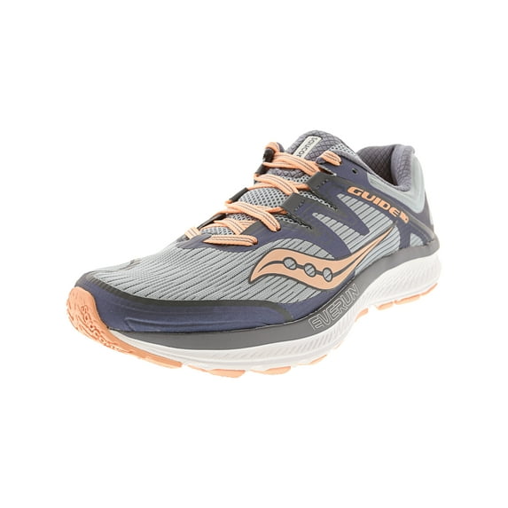 Saucony Women's Guide Iso Slate / Peach Ankle-High Mesh Running Shoe - 9.5M