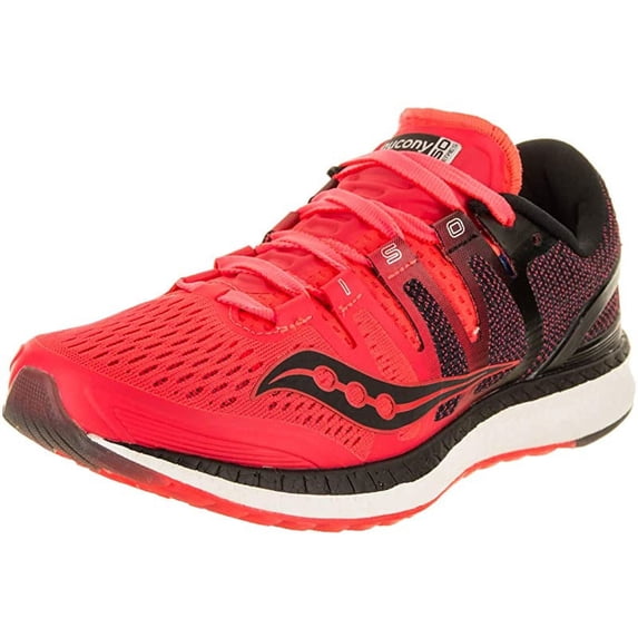 Saucony Women's Liberty ISO Running Shoes, Red/Black, 6 B(M) US