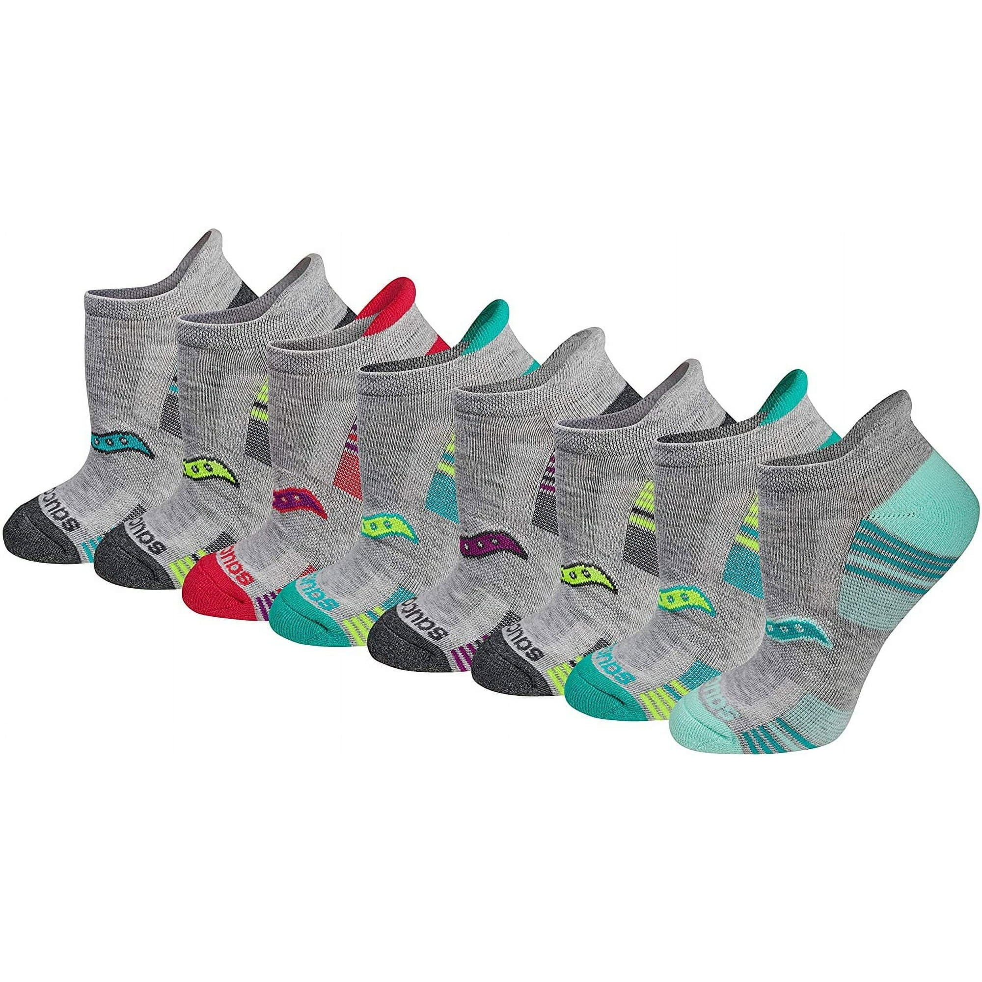 Saucony Women's Sport Performance Heel Tab Athletic Socks, Medium Grey ...