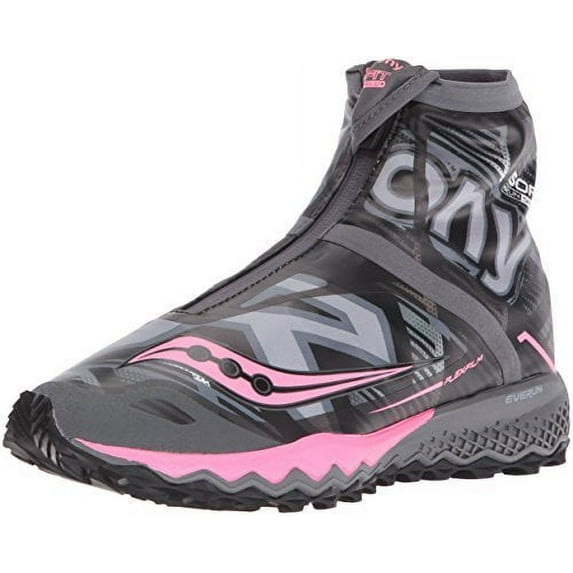 Saucony Women's Razor Ice+ Trail Running Shoe, Black/White/Combo, 6.5 M US