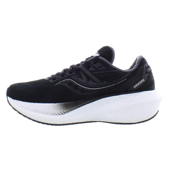 Saucony Women's Triumph 20 Running Shoe, Black/White, 8.5