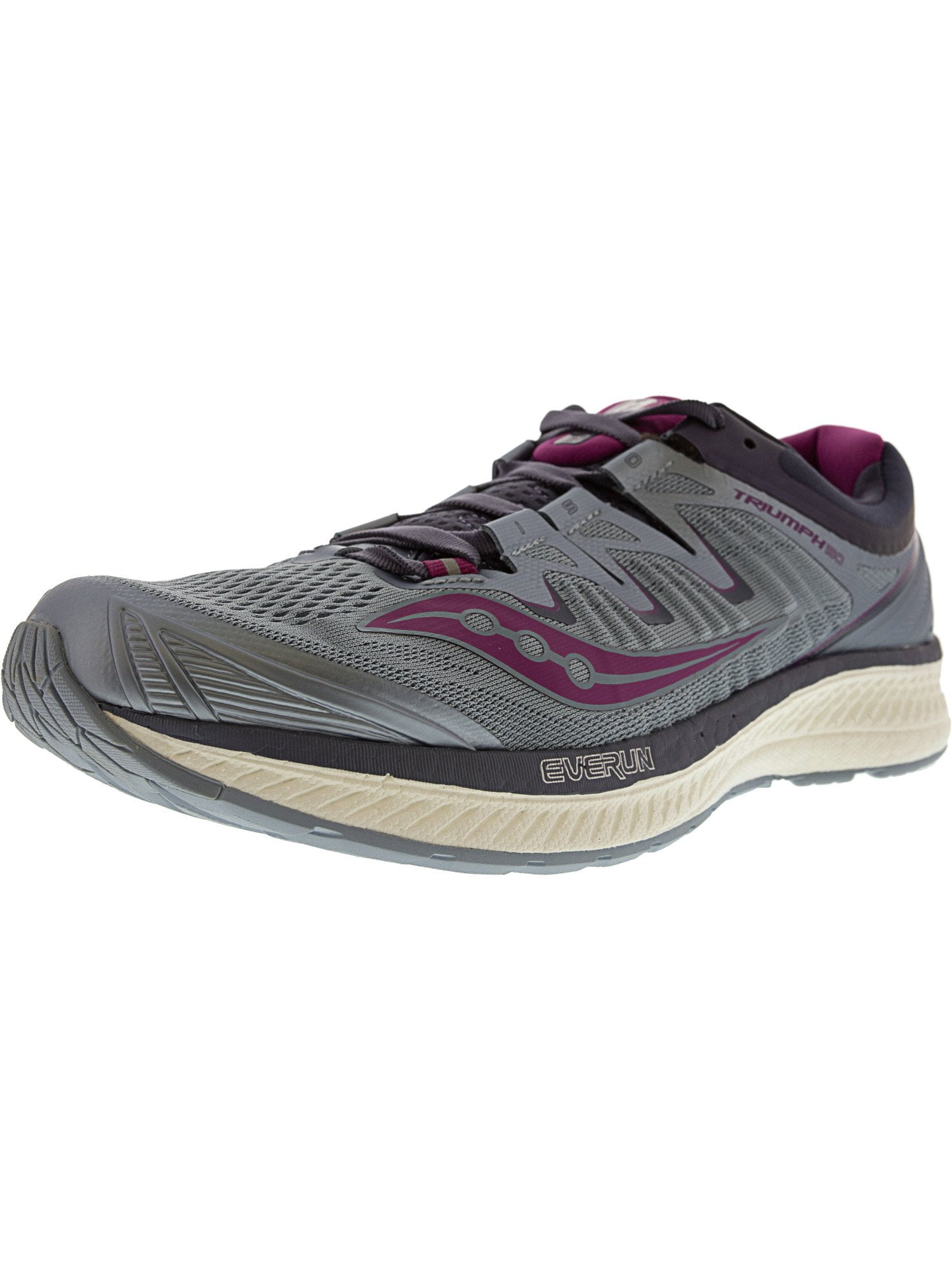 Saucony Women's Triumph Iso Fog Grey Purple Ankle-High Mesh