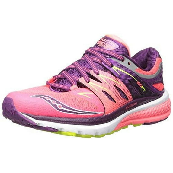 Saucony Women's Zealot Iso 2, Coral/Purple/Cotton, 7 M US