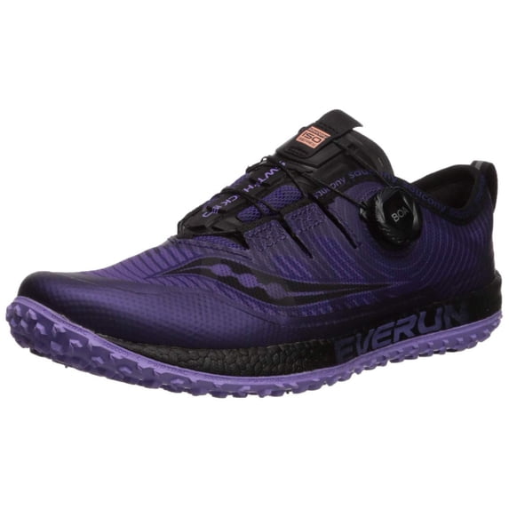 Saucony Womens Switchback ISO Trail Running Shoe - Purple/Black - 6.5