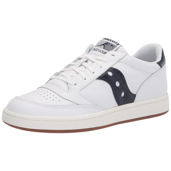 Saucony unisex adult Jazz Court Sneaker, White/Navy, 7.5 Women Men US