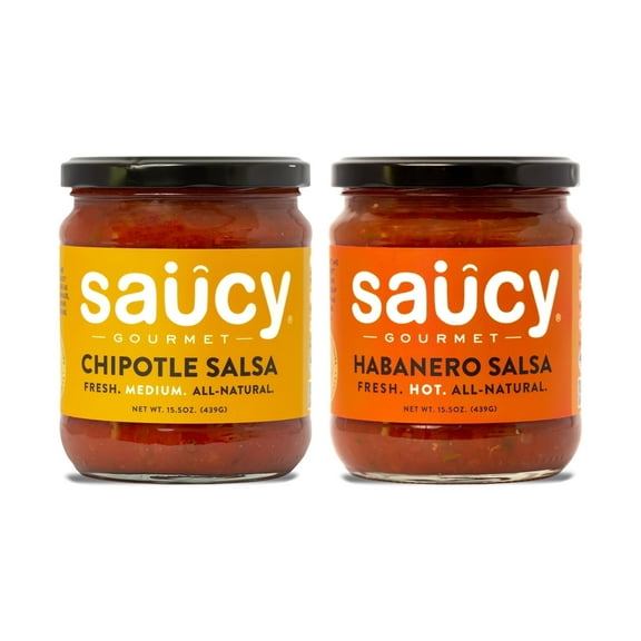 Saucy Gourmet Chipotle & Habanero Gluten-Free Salsa, 2 Pack, 15.5 oz