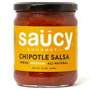 Saucy Gourmet Chipotle Salsa, Gluten Free, 15.5 oz Jar