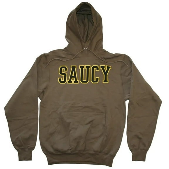 Saucy Men's Hooded Sweatshirt with Drawstring and Kangaroo Pocket (XL)