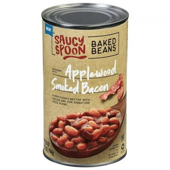 Saucy Spoon (Saucy Spoon Baked Beans Applewood Smoked Bacon) 2 Cans