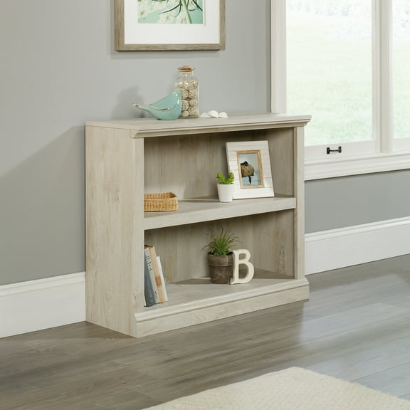 Sauder 2-Shelf Bookcase, Chalked Chestnut Finish