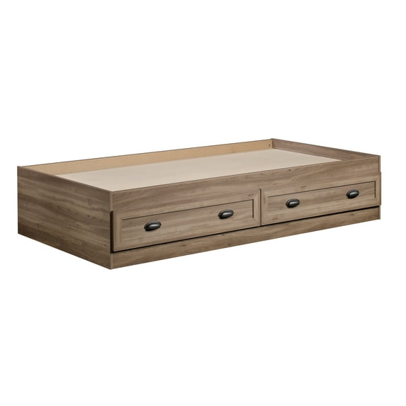 Sauder 419459 County Line Twin Platform Bed, Salt Oak® Finish