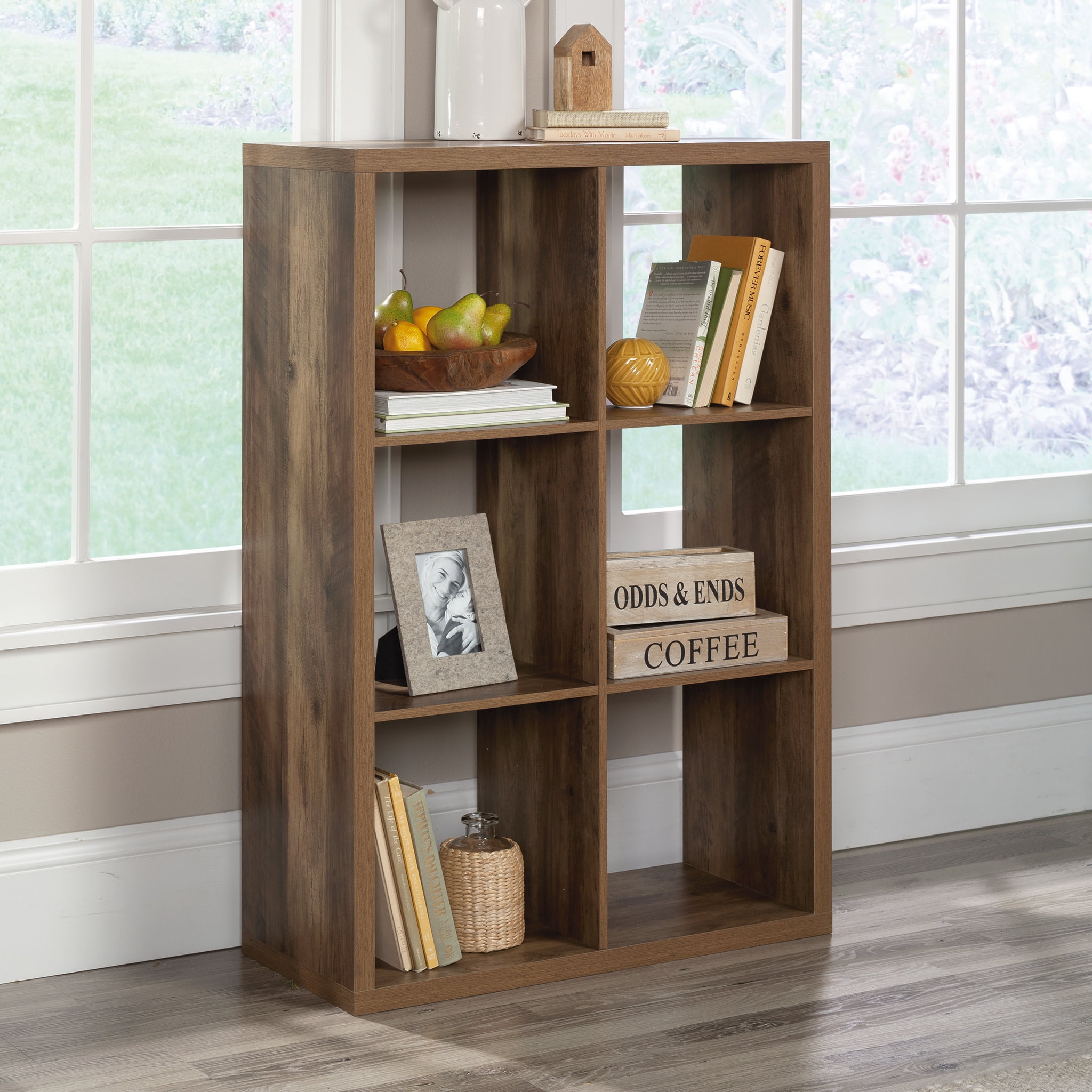 Rural Pine 6-Cube Adjustable Organizer Storage Bookcase