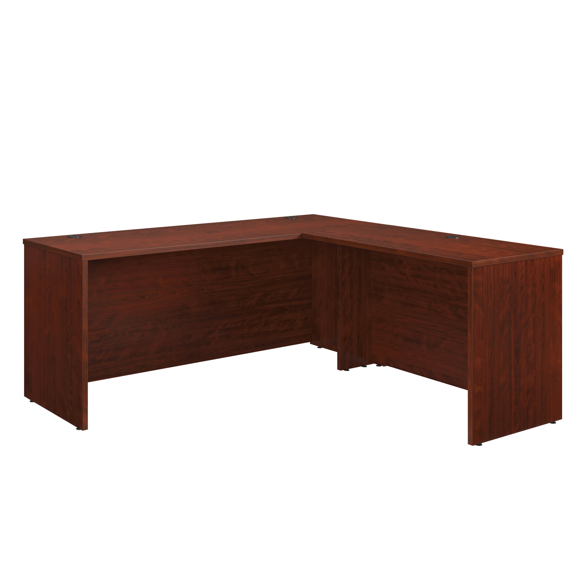 Classic Cherry L-Shaped Executive Wood Desk with Drawer