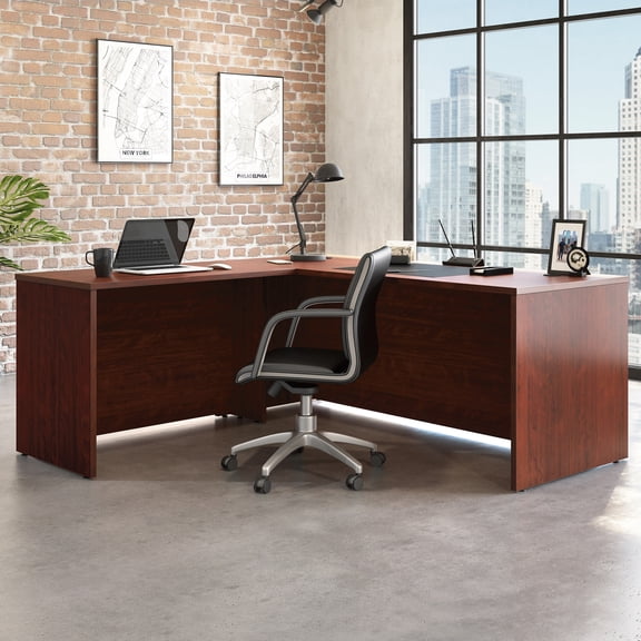 Sauder Affirm 72" x 30" Shell and 42" Return in Classic Cherry