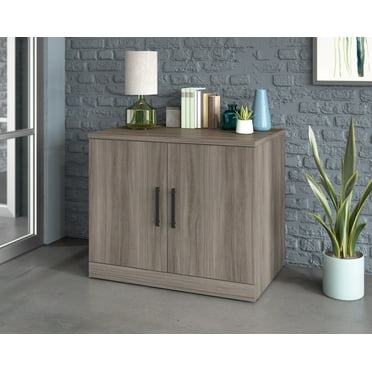 Sauder Affirm Engineered Wood 36" Storage Cabinet With Doors in Hudson Elm/Brown