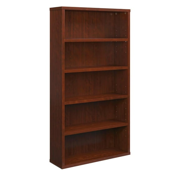 Sauder Affirm Engineered Wood 5-Shelf Bookcase in Classic Cherry