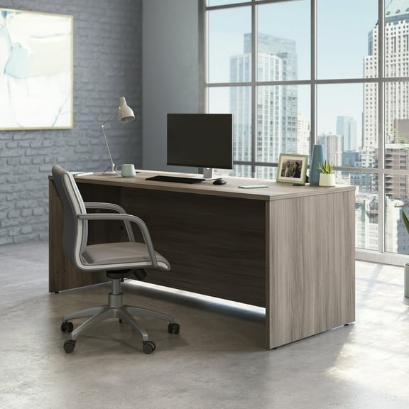 Sauder Affirm Engineered Wood 72" x 30" Computer Desk Shell in Hudson Elm/Brown