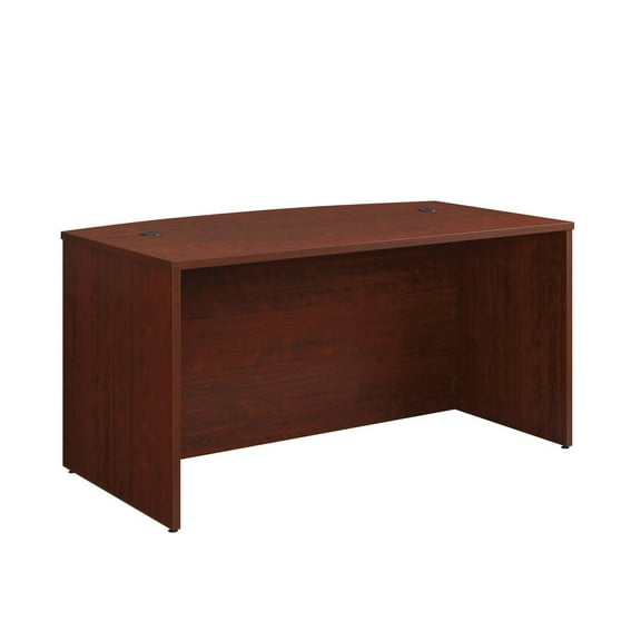 Sauder Affirm Engineered Wood Bowfront Executive Desk in Classic Cherry