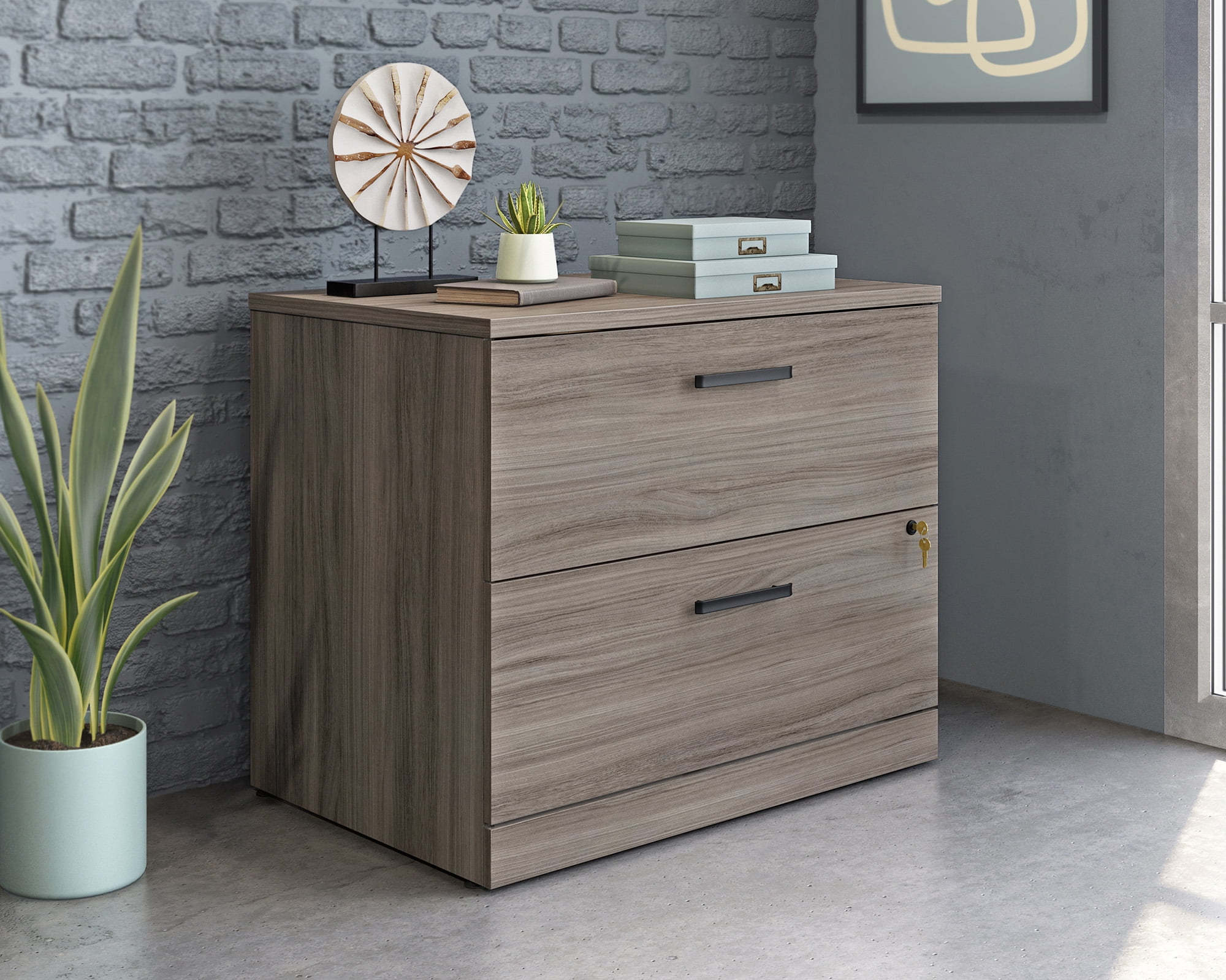 Hudson Elm 2-Drawer Lockable Lateral File Cabinet