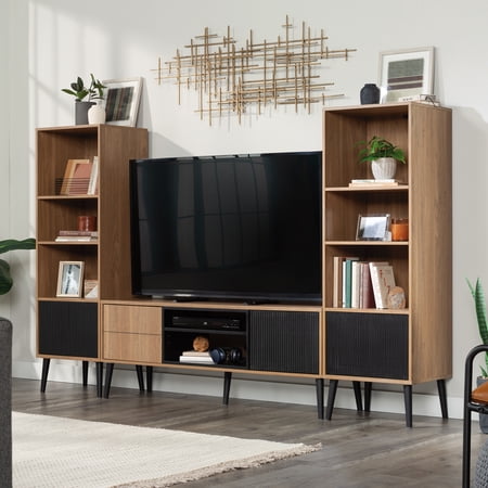 Sauder Ambleside Engineered Wood/Metal Credenza in Serene Walnut