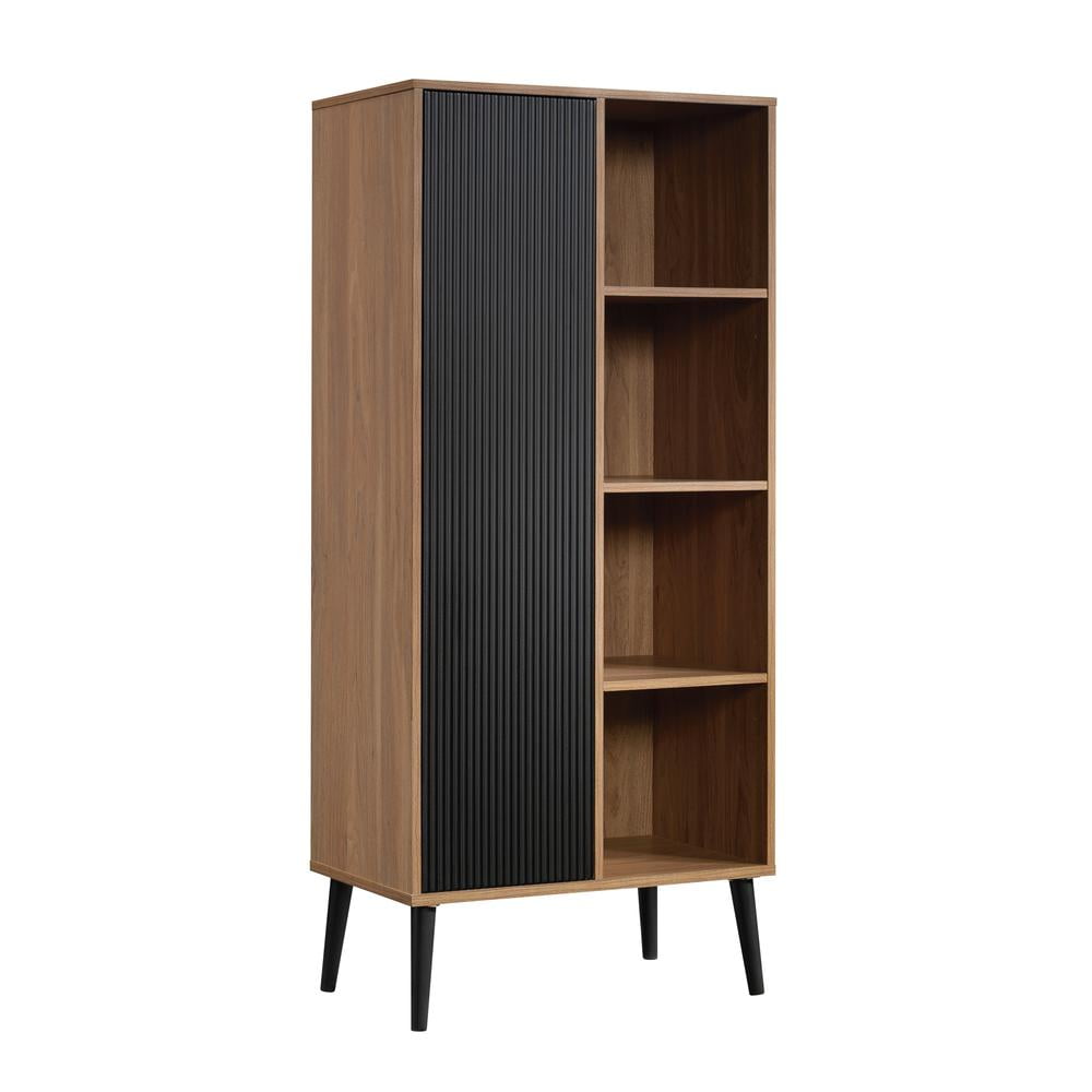 Sauder Ambleside Engineered Wood/Metal Storage Cabinet in Serene Walnut ...