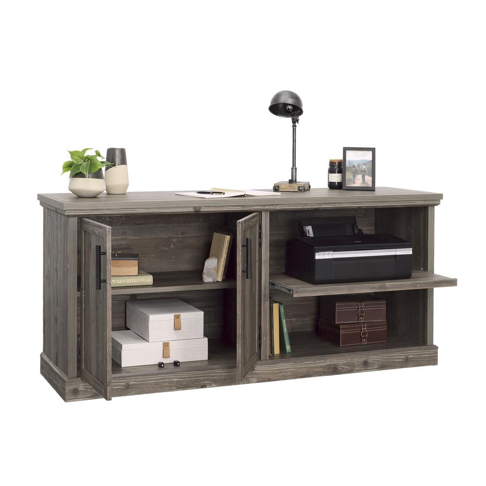 Pebble Pine Large Office Credenza with Adjustable Shelf