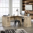 thumbnail image 1 of Sauder Aspen Post Engineered Wood L-Shaped Home Office Desk in Prime Oak, 1 of 13