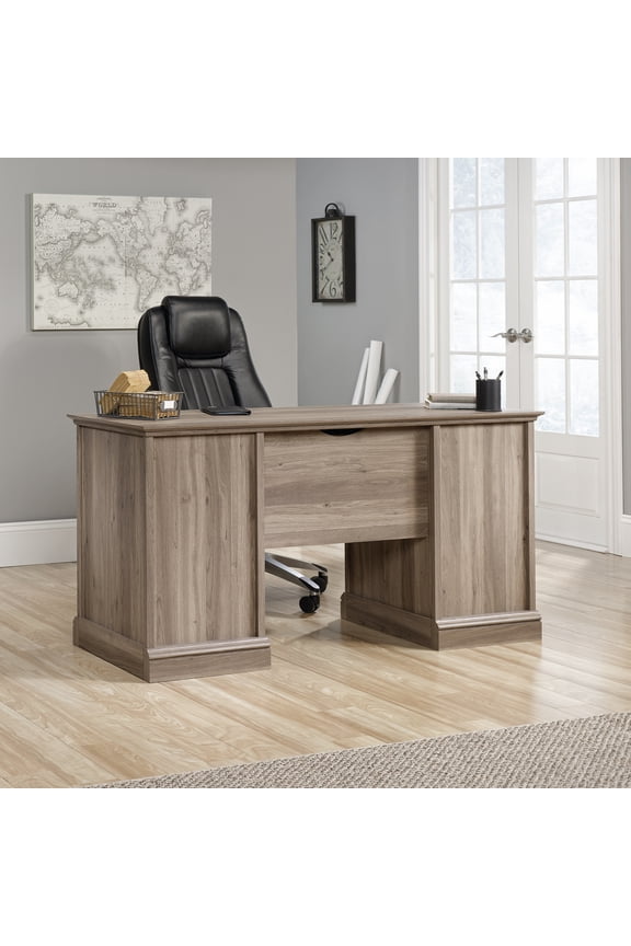Barrister Lane Executive Desk, Salt Oak Finish