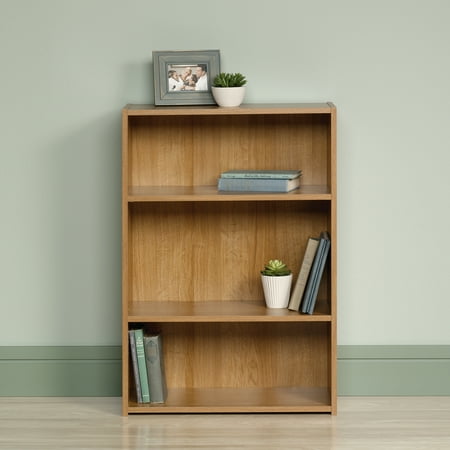 Sauder Beginnings 35" 3-Shelf Standard Bookcase, Highland Oak Finish