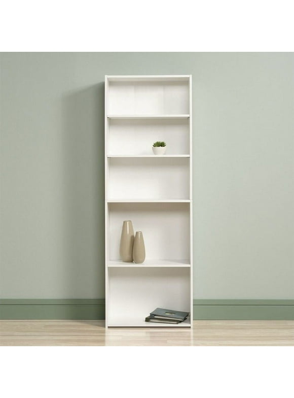 Sauder Beginnings 5 -Shelf Bookcase, Soft White Finish