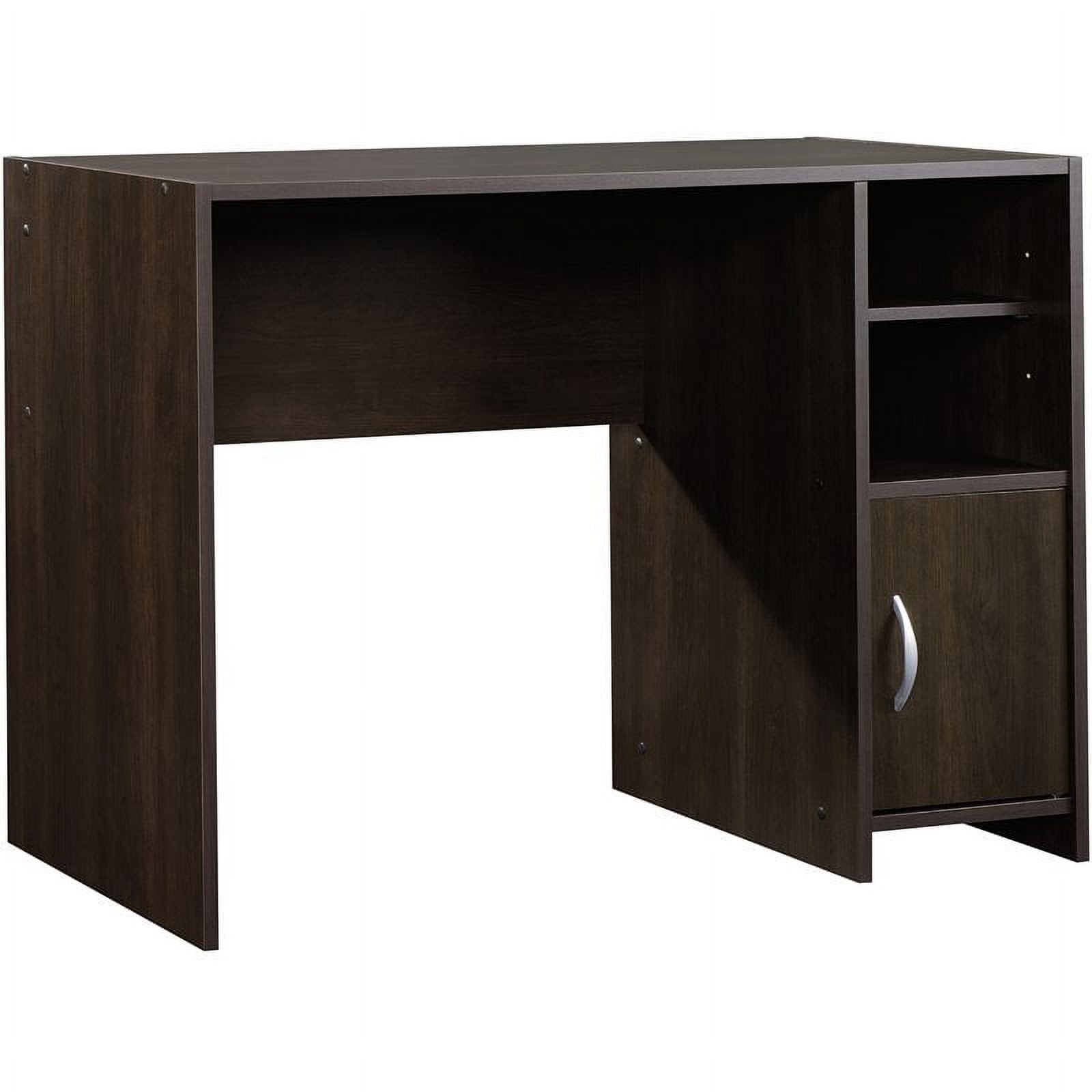 White Wood Desk with Drawer and Filing Cabinet