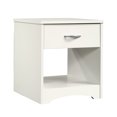 thumbnail image 1 of Sauder Beginnings Modern 1-Drawer Nightstand, Soft White Finish, 1 of 12