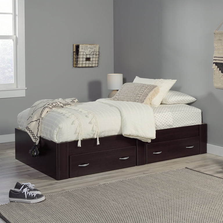 Sauder Beginnings Twin Platform Bed, Cinnamon Cherry Finish