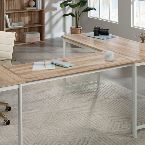 Sauder Bergen Circle Desk Connector Bridge, Kiln Acacia Finish