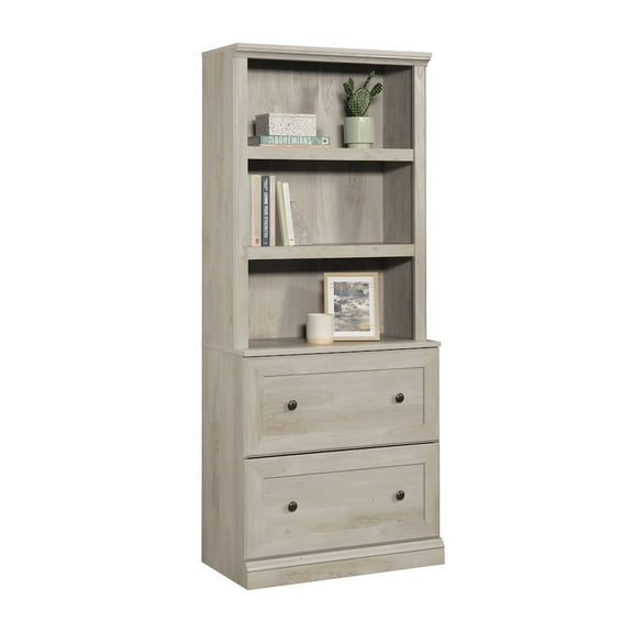 Sauder Miscellaneous Storage Library, Chalked Chestnut finish