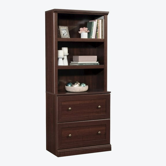 Sauder Miscellaneous Storage Library, Select Cherry finish