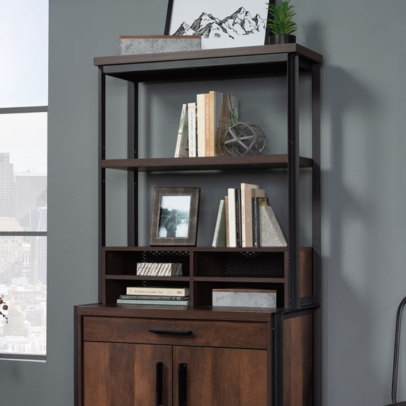 Sauder Briarbrook Utility Hutch, Barrel Oak Finish