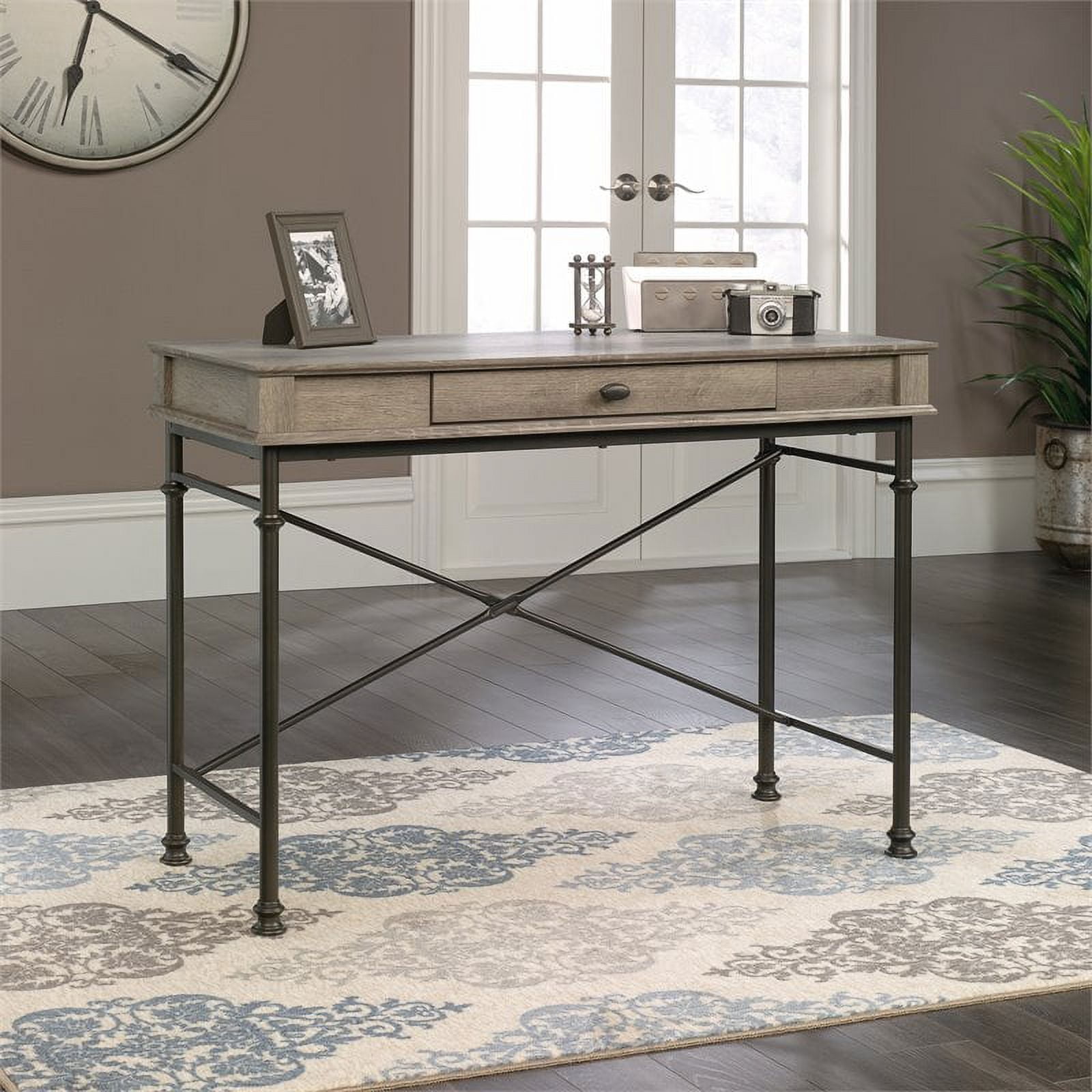 Sauder Canal Street Console Desk Northern Oak Finish Walmart