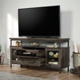 thumbnail image 1 of Sauder Canal Street Wood and Metal TV Stand for TVs Up to 60", Carbon Oak Finish, 1 of 15