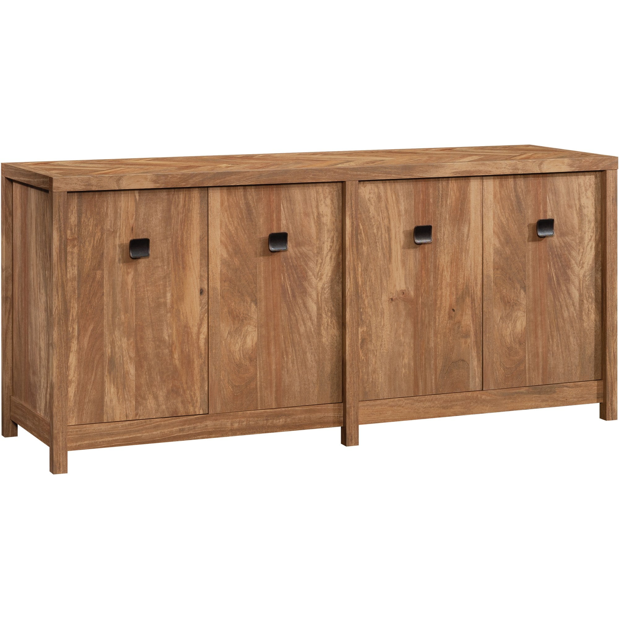 Sindoori Mango Brown Wood Office Credenza with Filing Cabinet