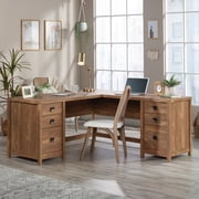 Sauder Cannery Bridge Engineered Wood L-Shaped Desk in Sindoori Mango/Brown