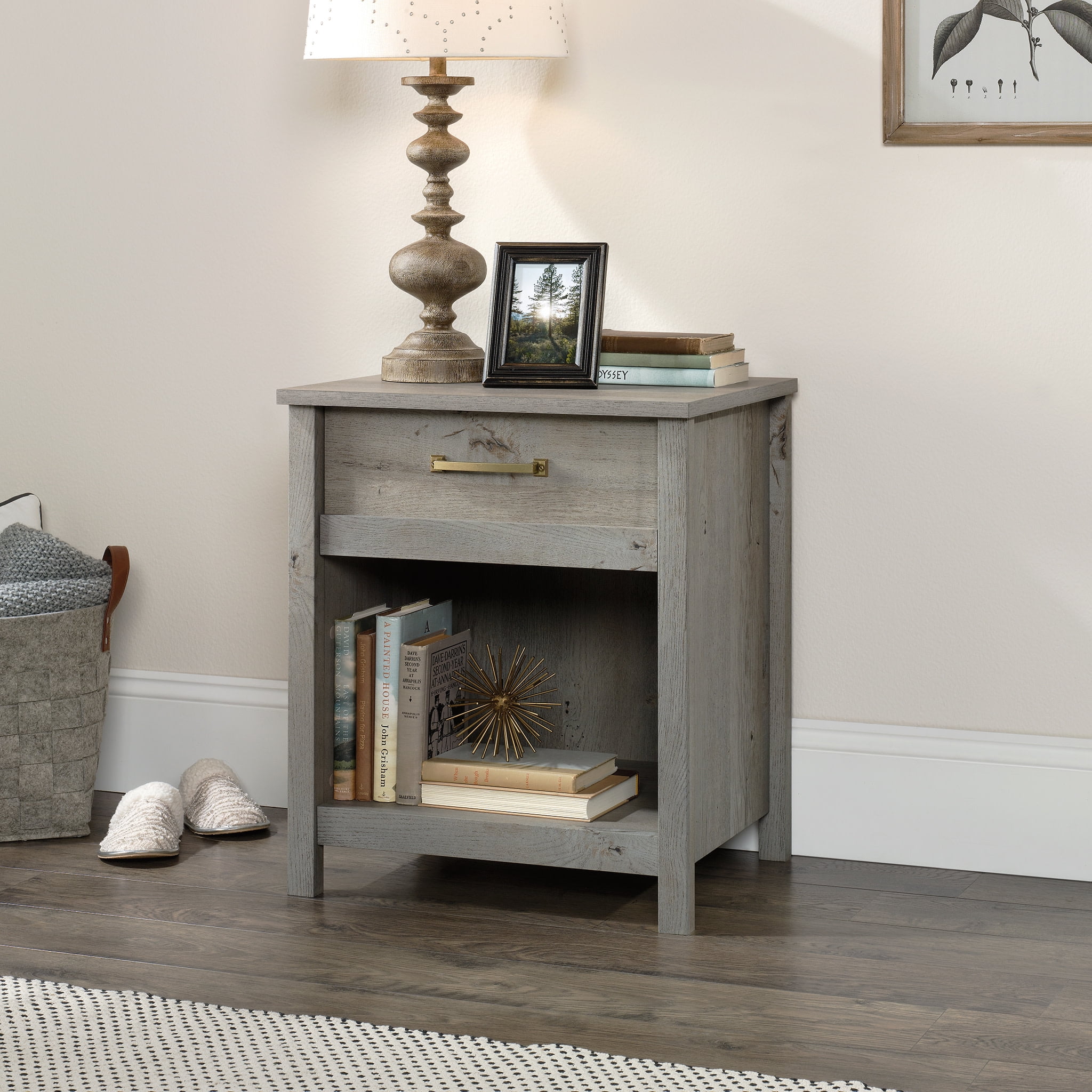 Sauder Cannery Bridge Bedroom Nightstand Mystic Oak Finish