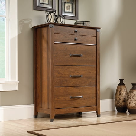 Sauder Carson Forge 4-Drawer Bedroom Chest, Washington Cherry Finish