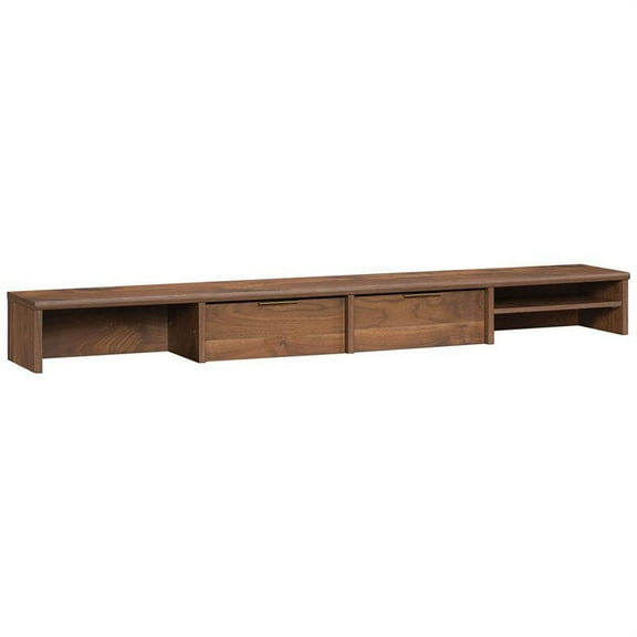 Sauder Clifford Place 59" Wide Add-on Wood Cubbyhole Organizer, Grand Walnut Finish