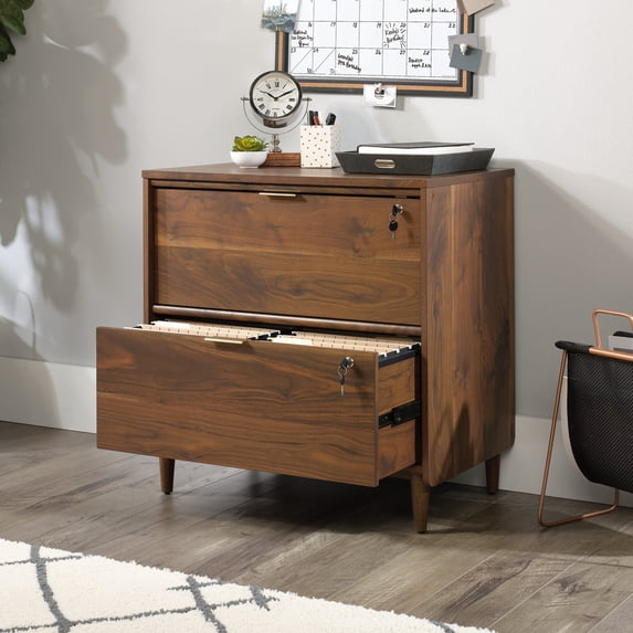 Sauder Clifford Place Lateral File Cabinet, Grand Walnut Finish