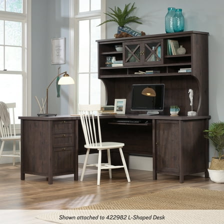 Sauder Costa Hutch, Coffee Oak Finish