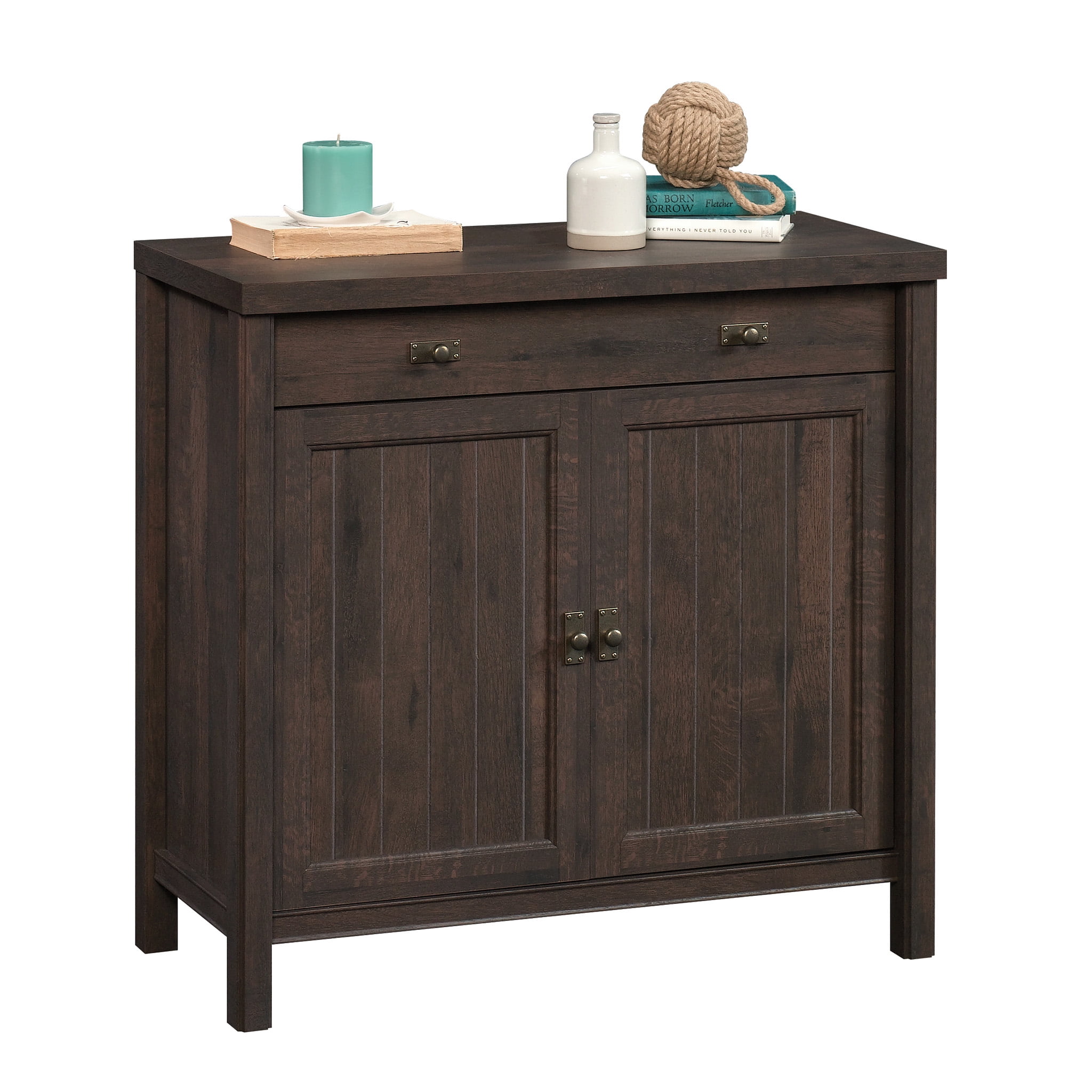 Sauder Costa Accent Storage Cabinet, Coffee Oak Finish