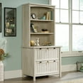 thumbnail image 1 of Sauder Costa Engineered Wood Lateral File with Hutch in Chalked Chestnut Finish, 1 of 11